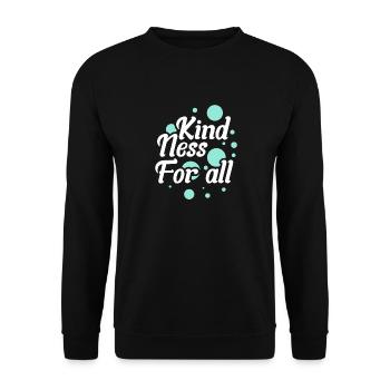 Kindness for all - Unisex Pullover - Schwarz - Vorne - Alina (178cm) & Michal (187cm)