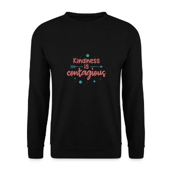 Kindness is contagious - Unisex Pullover - Schwarz - Vorne - Alina (178cm) & Michal (187cm)