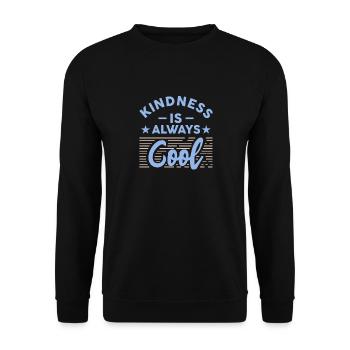 Kindness is cool - Unisex Pullover - Schwarz - Vorne - Alina (178cm) & Michal (187cm)