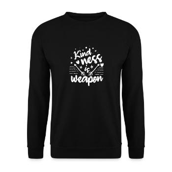 Kindness is a weapon - Unisex Pullover - Schwarz - Vorne - Alina (178cm) & Michal (187cm)