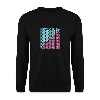 Kindness - Unisex Pullover - Schwarz - Vorne - Alina (178cm) & Michal (187cm)