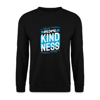 More Kindness - Unisex Pullover - Schwarz - Vorne - Alina (178cm) & Michal (187cm)