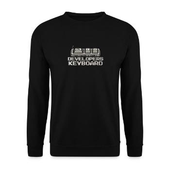 Entwickler Coder Lustige Programmierung Humor Software - Unisex Pullover - Schwarz - Vorne - Alina (178cm) & Michal (187cm)