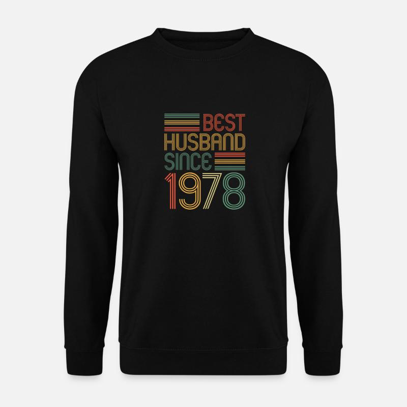 45. Hochzeitstag Bester Ehemann seit 1978 - Unisex Pullover - Schwarz
