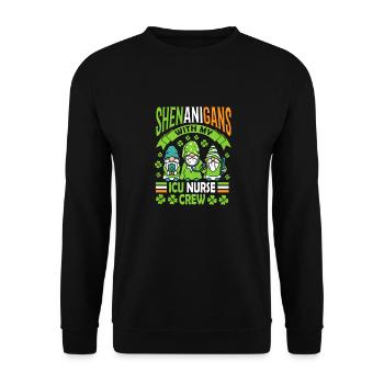 Manigances avec mon équipe d’infirmières aux soins intensifs - Sweat-shirt Unisexe - noir - Devant - Alina (178cm) & Michal (187cm)