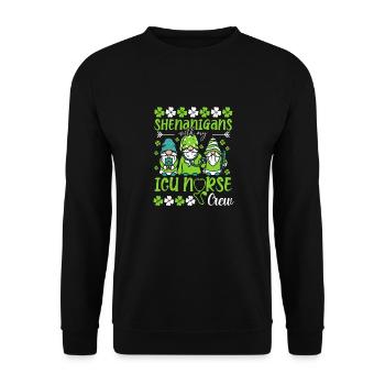 Manigances avec mon équipe d’infirmières aux soins intensifs - Sweat-shirt Unisexe - noir - Devant - Alina (178cm) & Michal (187cm)