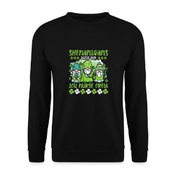 Manigances avec mon équipe d’infirmières aux soins intensifs - Sweat-shirt Unisexe - noir - Devant - Alina (178cm) & Michal (187cm)
