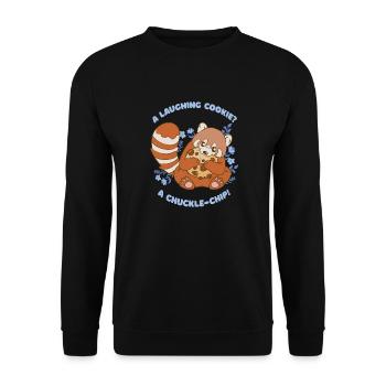 A Laughing Cookie? A Chuckle chip! Cookie Lover - Unisex Sweatshirt - black - Front - Alina (178cm) & Michal (187cm)