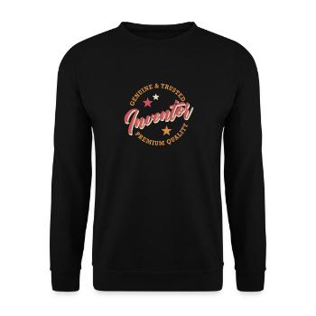 Echte Vertrauenswürdige Erfinder-Premium-Qualität - Unisex Pullover - Schwarz - Vorne - Alina (178cm) & Michal (187cm)