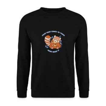 La bonne nourriture vient à ceux qui la font cuire Amateur de biscuits - Sweat-shirt Unisexe - noir - Devant - Alina (178cm) & Michal (187cm)