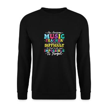 An Awesome Music Teacher Is Hard To Find School In - Unisex Pullover - Schwarz - Vorne - Alina (178cm) & Michal (187cm)