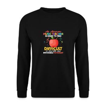 An Awesome Music Teacher Is Hard To Find Instrumen - Unisex Pullover - Schwarz - Vorne - Alina (178cm) & Michal (187cm)