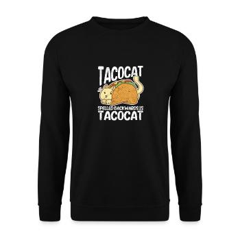 Drôle intéressant Tacocat mignon à l’envers - Sweat-shirt Unisexe - noir - Devant - Alina (178cm) & Michal (187cm)