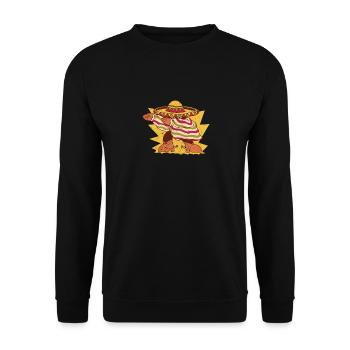 Tupfen Mexikanischer Poncho Cinco de Mayo Jungen - Unisex Pullover - Schwarz - Vorne - Alina (178cm) & Michal (187cm)