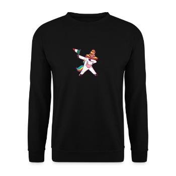 Tupfendes Einhorn Shirt Cinco de Mayo Kinder - Unisex Pullover - Schwarz - Vorne - Alina (178cm) & Michal (187cm)