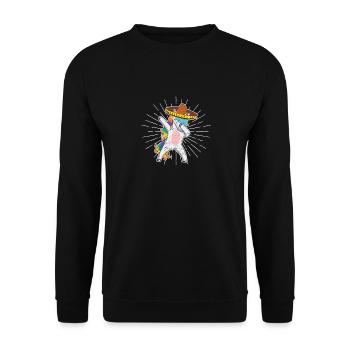 Tupfendes Einhorn Shirt Cinco de Mayo Kinder - Unisex Pullover - Schwarz - Vorne - Alina (178cm) & Michal (187cm)