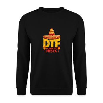 DTF Down To Fiesta Funny Mexican Sombrero Cinco - Sweat-shirt Unisexe - noir - Devant - Alina (178cm) & Michal (187cm)