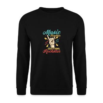 Music Teacher Educational Music Teacher School - Unisex Sweatshirt - black - Front - Alina (178cm) & Michal (187cm)