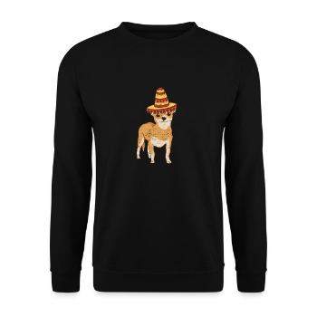 Mexikanische Chihuahua Hundeliebhaber Sombrero - Unisex Pullover - Schwarz - Vorne - Alina (178cm) & Michal (187cm)