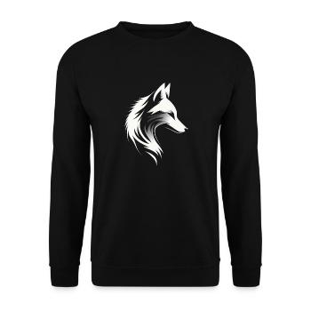 Fuchs - Fuchskopf - Fuchssilhouette - Unisex Pullover - Schwarz - Vorne - Alina (178cm) & Michal (187cm)