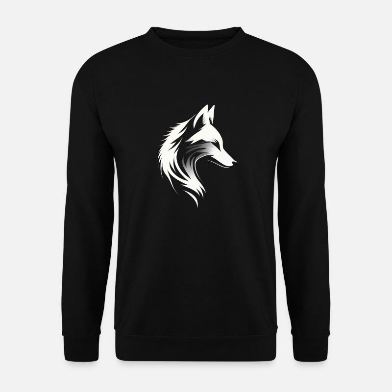 Fuchs - Fuchskopf - Fuchssilhouette - Unisex Pullover - Schwarz