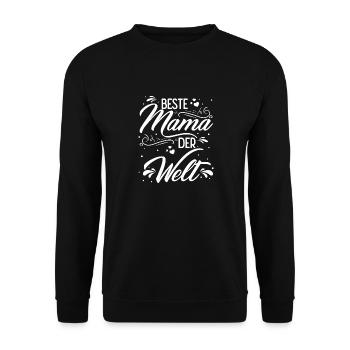 Mutter Muttertag Spruch Lieblingsmama Geschenk Mam - Unisex Pullover - Schwarz - Vorne - Alina (178cm) & Michal (187cm)