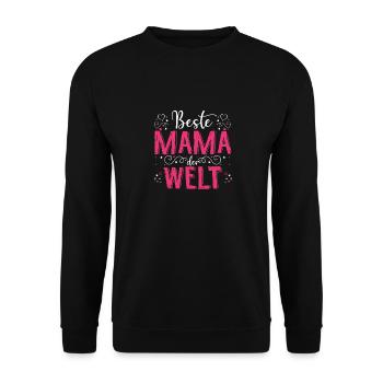 Mutter Muttertag Spruch Lieblingsmama Muttertagsge - Unisex Pullover - Schwarz - Vorne - Alina (178cm) & Michal (187cm)