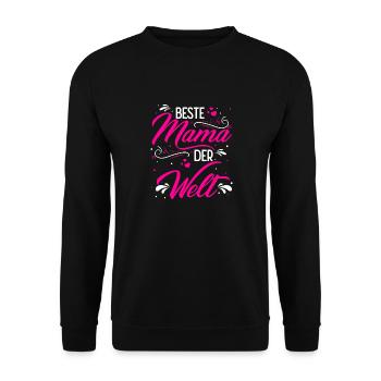 Mutter Muttertag Spruch Lieblingsmama Liebe zur Ma - Unisex Pullover - Schwarz - Vorne - Alina (178cm) & Michal (187cm)