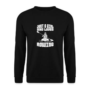 Rowing team Rowing sport Rowing club - Unisex Sweatshirt - black - Front - Alina (178cm) & Michal (187cm)