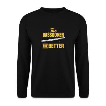 Basson bassoniste basson - Sweat-shirt Unisexe - noir - Devant - Alina (178cm) & Michal (187cm)
