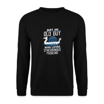 Wikinger nordisch Drachenboot - Unisex Pullover - Schwarz - Vorne - Alina (178cm) & Michal (187cm)