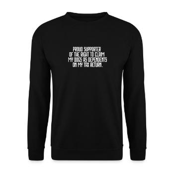 Funny Tax Season Shirt for Women or Men, Pet Owner - Unisex Sweatshirt - black - Front - Alina (178cm) & Michal (187cm)