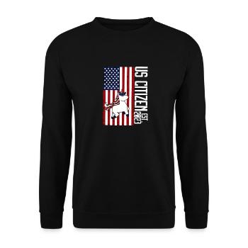 Us Citizen 2023 Shirt, US Citizenship Gift For Wom - Unisex Sweatshirt - black - Front - Alina (178cm) & Michal (187cm)