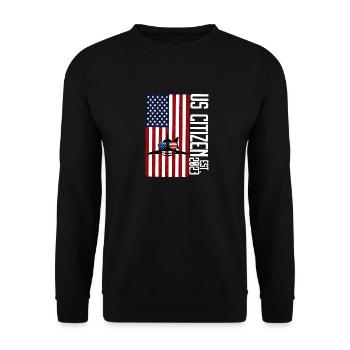 Us Citizen 2023 Shirt, US Citizenship Gift For Boy - Unisex Sweatshirt - black - Front - Alina (178cm) & Michal (187cm)
