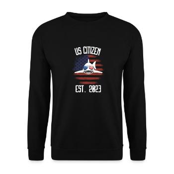 Us Citizen 2023 Shirt, US Citizenship Gift For Boy - Unisex Sweatshirt - black - Front - Alina (178cm) & Michal (187cm)