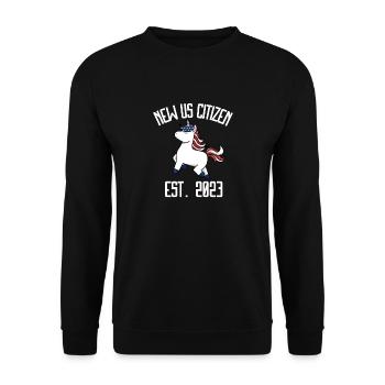 Us Citizen 2023 Shirt, US Citizenship Gift For Wom - Unisex Sweatshirt - black - Front - Alina (178cm) & Michal (187cm)