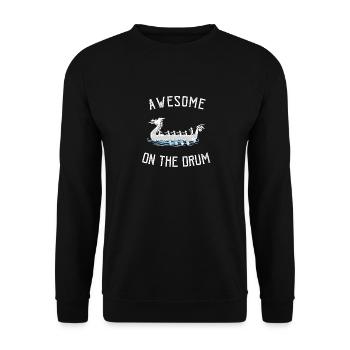 Viking Nordic Dragon Boat - Unisex Sweatshirt - black - Front - Alina (178cm) & Michal (187cm)