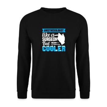 Anesthetist Anaesthesiologist Anesthesia - Unisex Sweatshirt - black - Front - Alina (178cm) & Michal (187cm)