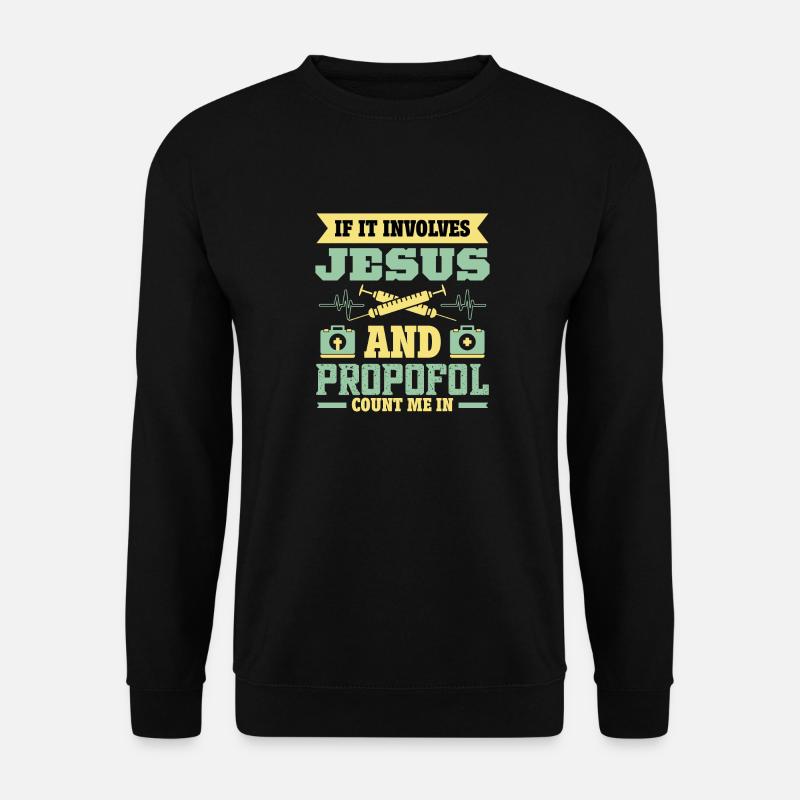 Narkosearzt Anästhesiearzt Anästhesie - Unisex Pullover - Schwarz