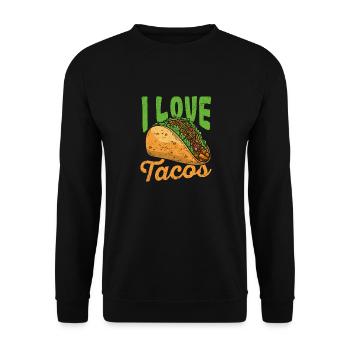 I Love Tacos Cinco De Mayo Mexican Cuisine - Unisex Sweatshirt - black - Front - Alina (178cm) & Michal (187cm)