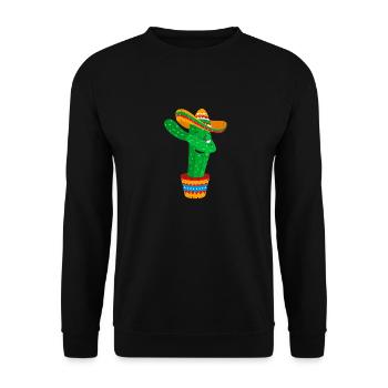 Dab Cactus Mexique Cinco de Mayo Mexicain - Sweat-shirt Unisexe - noir - Devant - Alina (178cm) & Michal (187cm)