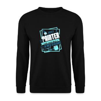 Juste un peintre qui sont nés génial rétro drôle - Sweat-shirt Unisexe - noir - Devant - Alina (178cm) & Michal (187cm)