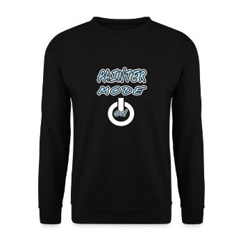 PAINTER Mode ON Retro Painter Designs - Unisex Sweatshirt - black - Front - Alina (178cm) & Michal (187cm)