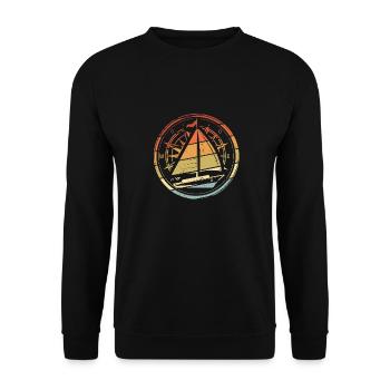 Segelboot Bootsfan Kompass Segelsport Bootsliebe G - Unisex Pullover - Schwarz - Vorne - Alina (178cm) & Michal (187cm)