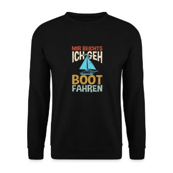 Segelboot Bootsliebhaber Segelschiff Segeln Segels - Unisex Pullover - Schwarz - Vorne - Alina (178cm) & Michal (187cm)