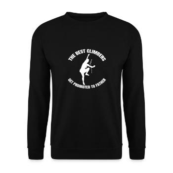 Kletterer Bergsteigen Berg Bergklettern Klettern - Unisex Pullover - Schwarz - Vorne - Alina (178cm) & Michal (187cm)