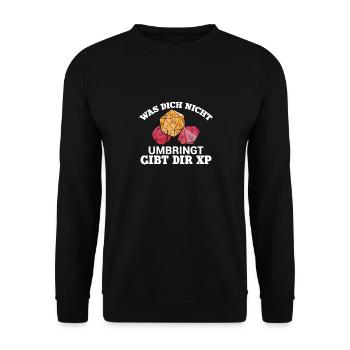 DM Fantasy Rollenspieler Brettspiel Pen and Paper - Unisex Pullover - Schwarz - Vorne - Alina (178cm) & Michal (187cm)