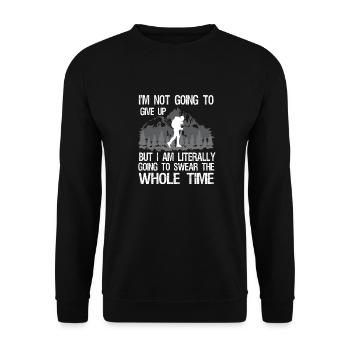 Wanderer Naturliebe Wandern Wandern Natur - Unisex Pullover - Schwarz - Vorne - Alina (178cm) & Michal (187cm)