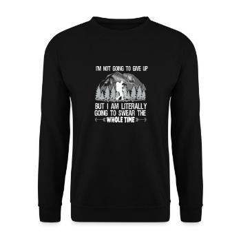 Wanderer Naturliebe Wandern Wandern Natur - Unisex Pullover - Schwarz - Vorne - Alina (178cm) & Michal (187cm)