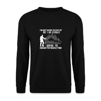 Wanderer Naturliebe Wandern Wandern Natur - Unisex Pullover - Schwarz - Vorne - Alina (178cm) & Michal (187cm)